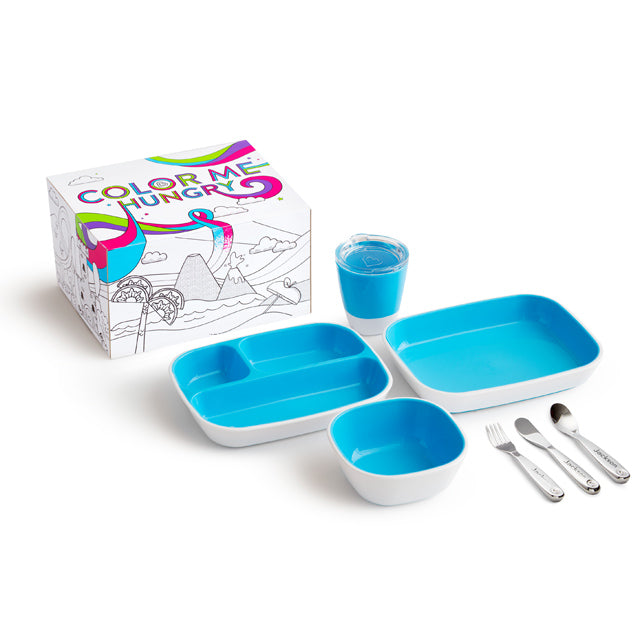 Color Me Hungry Splash™ Dining Set with Personalized Polish™ Utensil Set