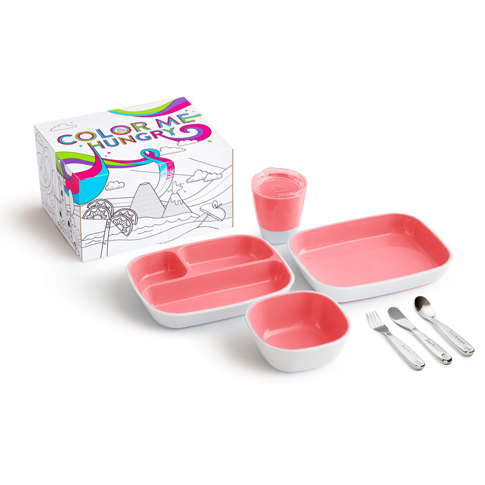Color Me Hungry Splash™ Dining Set with Personalized Polish™ Utensil Set
