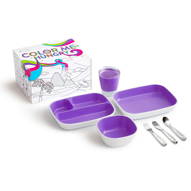 Color Me Hungry Splash™ Dining Set with Personalized Polish™ Utensil Set