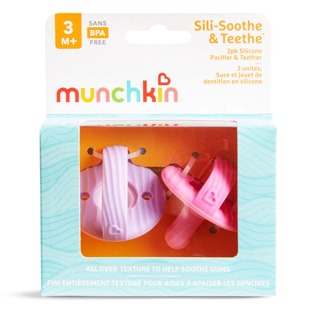 Sili-Soothe & Teethe™ Silicone Pacifier & Teether, 2pk