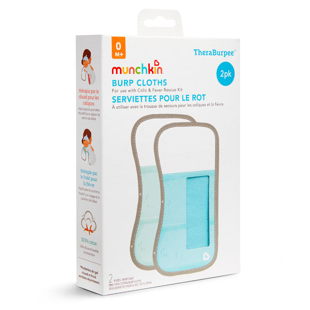 TheraBurpee™ Burp Cloths for Colic & Fever Rescue Kit, 2pk
