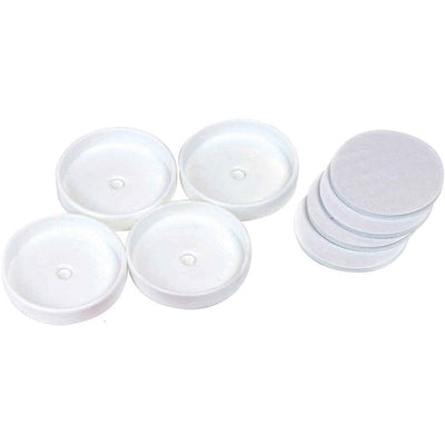 Safety Gate Wall Cups & Sticky Pads, White, 4pk