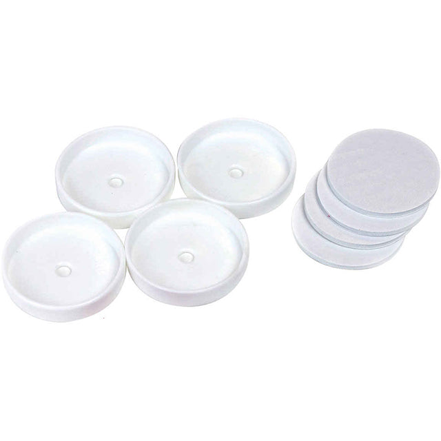 Safety Gate Wall Cups & Sticky Pads, White, 4pk