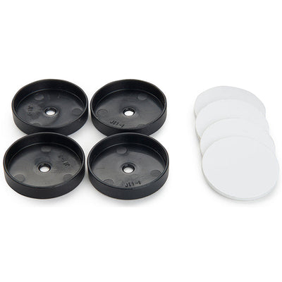 Safety Gate Wall Cups & Sticky Pads, Black, 4pk
