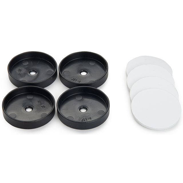 Safety Gate Wall Cups & Sticky Pads, Black, 4pk