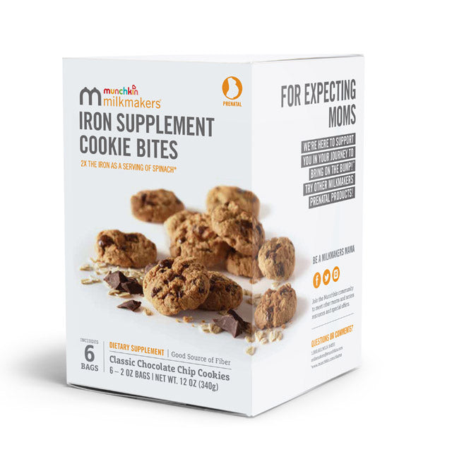 Milkmakers® Prenatal Iron Supplement Cookie Bites, Chocolate Chip, 6ct