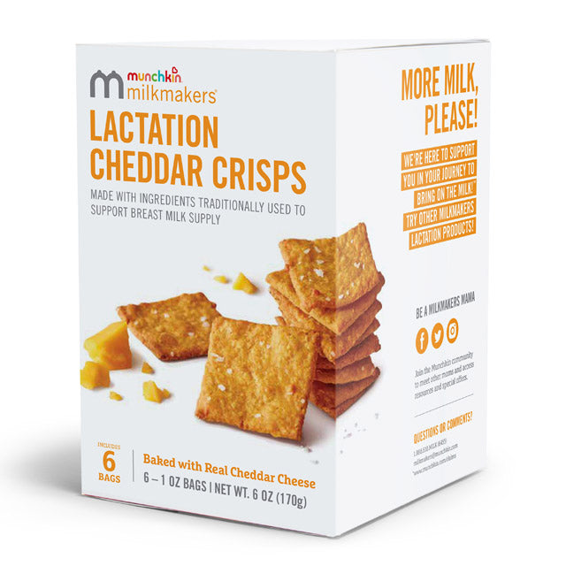Milkmakers® Lactation Crisps, Cheddar, 6ct