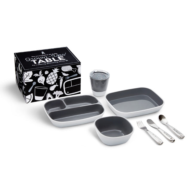 Grown-Ups Table Dining Set with Personalized Polish™ Utensil Set