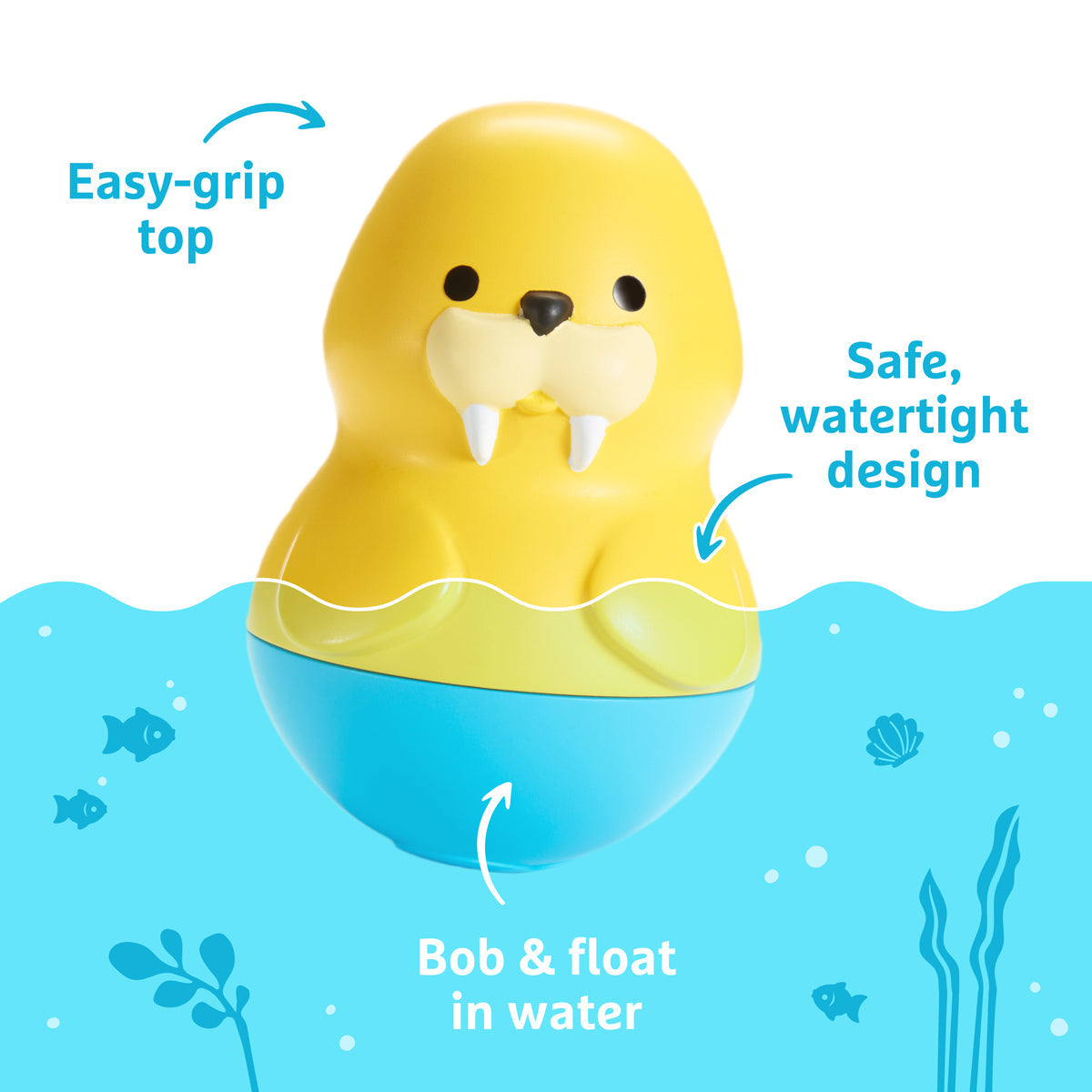 Bath Bobbers™ 2pk, Walrus & Dolphin