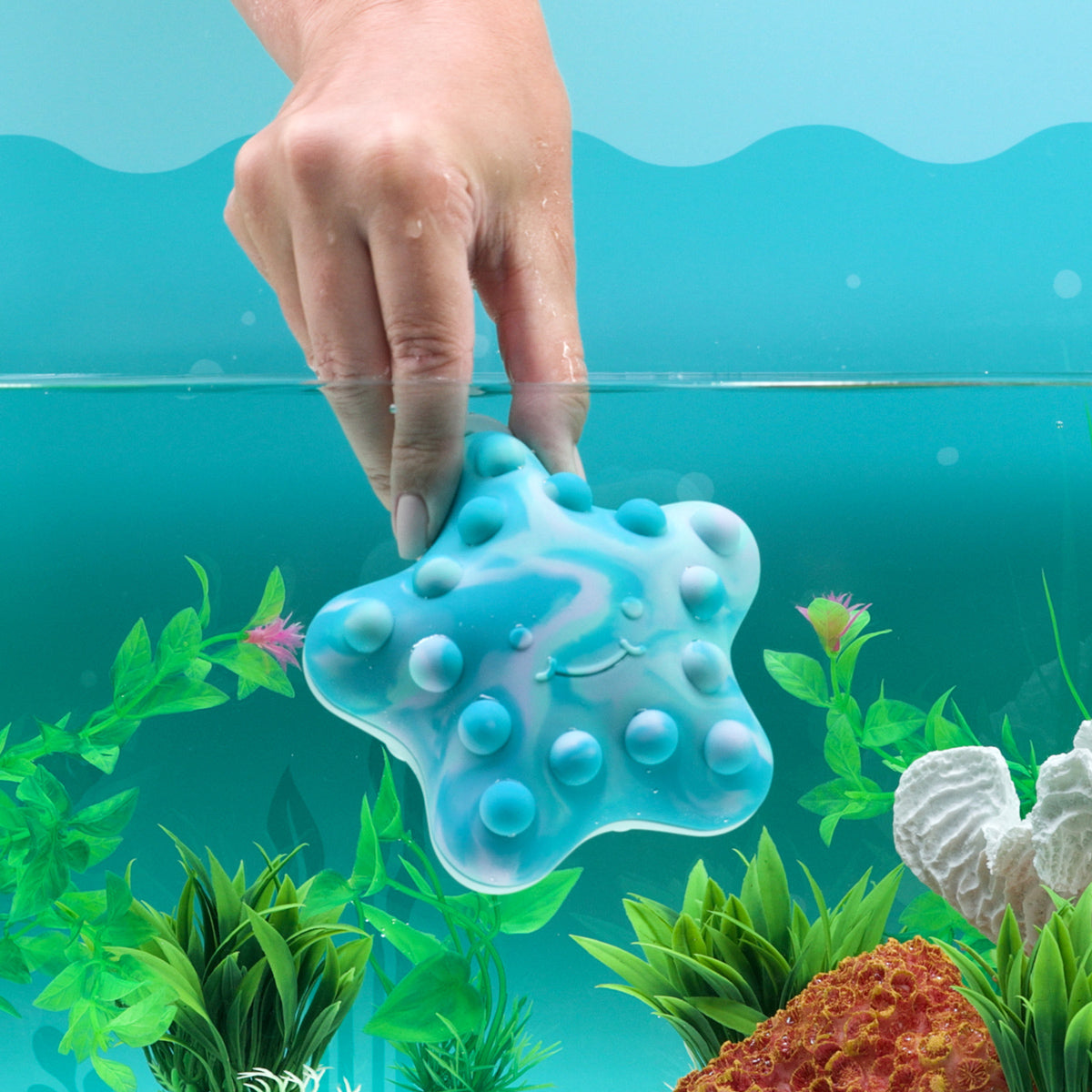 Pop Squish™ Popping Bath Toy, Starfish