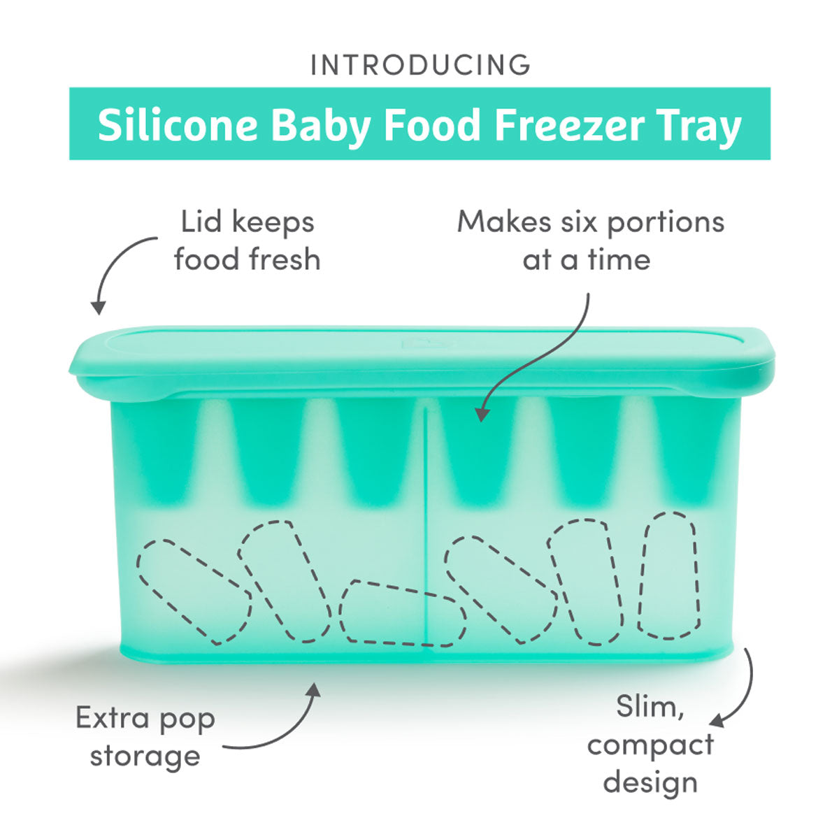 Silicone Baby Food Feeders & Freezer Tray Bundle