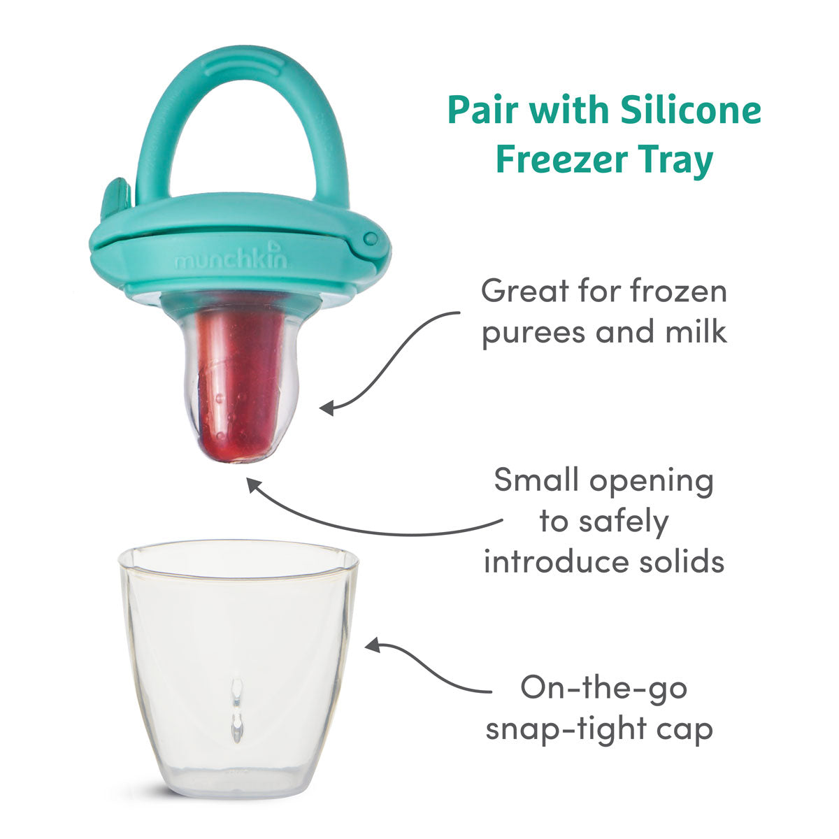 Silicone Baby Food Feeders & Freezer Tray Bundle