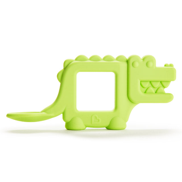 The Baby Toon™ Silicone Teething Spoon, Lime Alligator