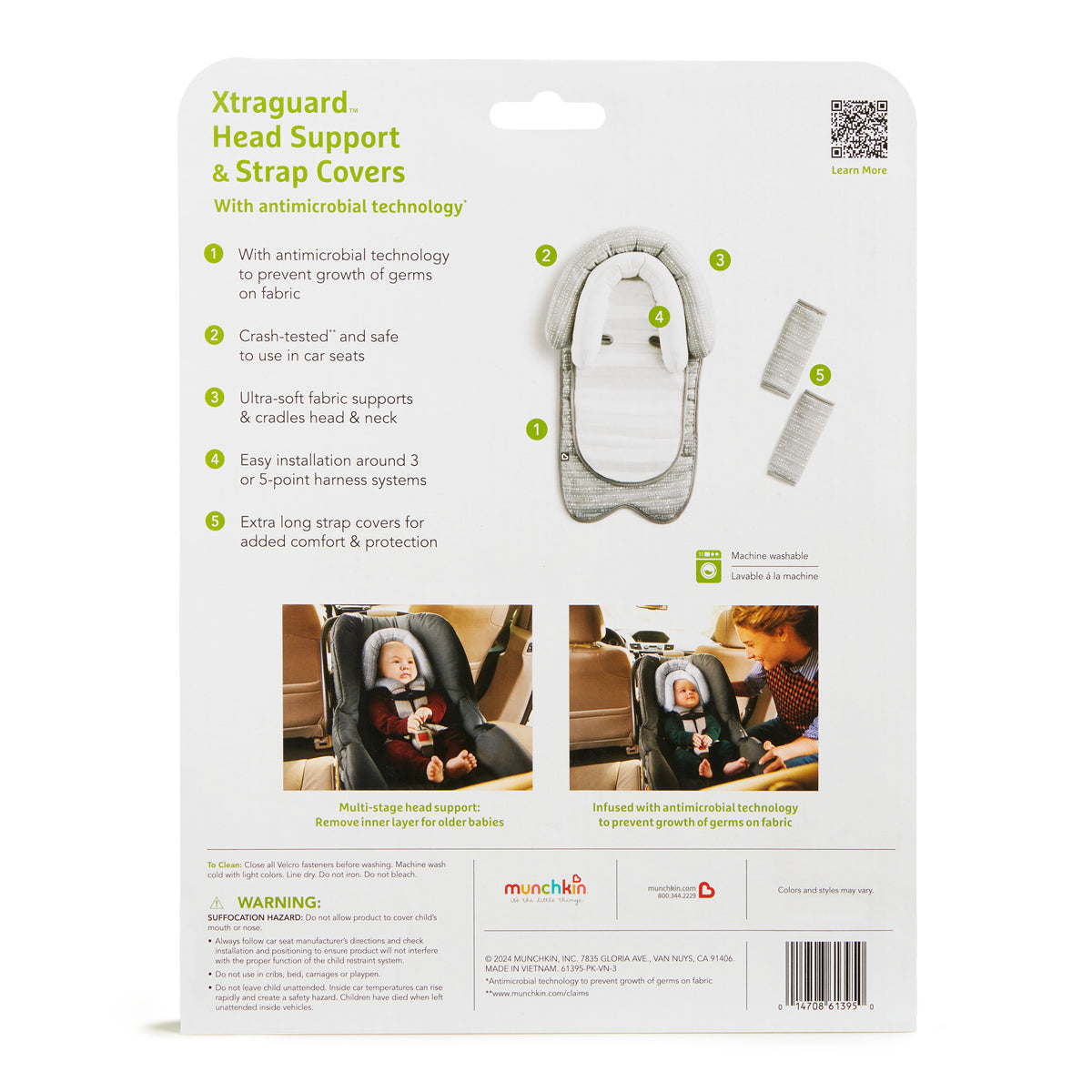 XtraGuard™ Antimicrobial Head Support & Straps