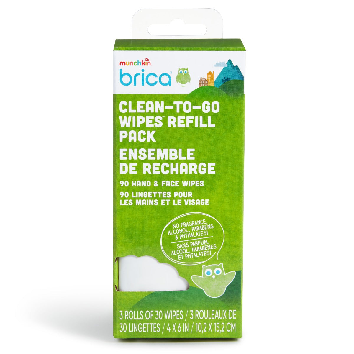Brica® Clean-to-Go Wipes™ Refill Pack, 3pk