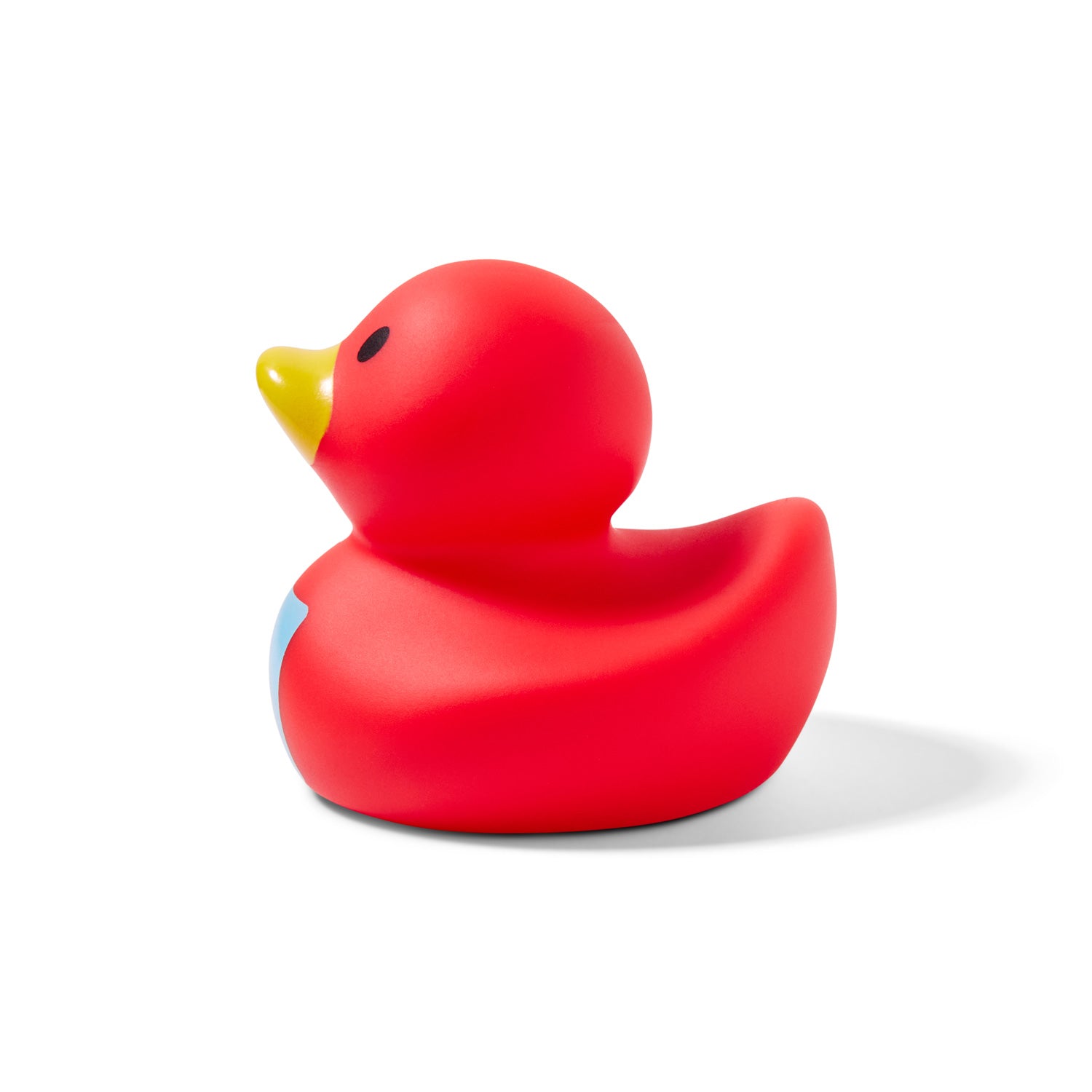 The Munchkin US UAT Count Quack Bath Duckies features a red duck with a yellow beak and black eye, shown in profile on a white background.