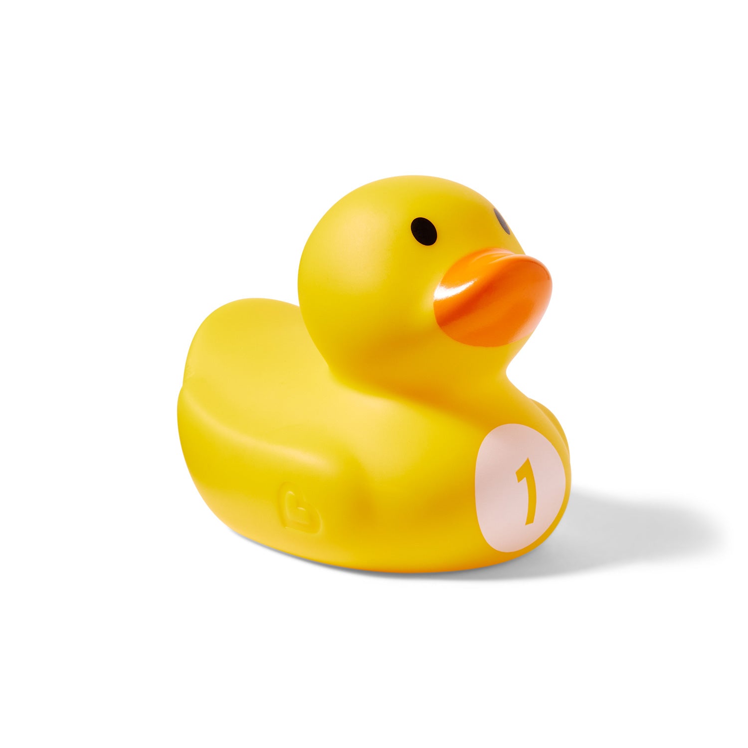 The Munchkin US UAT Count Quack Bath Duckies features a yellow rubber duck with an orange beak and a white circle showing the number 1 on its side, displayed against a white background.