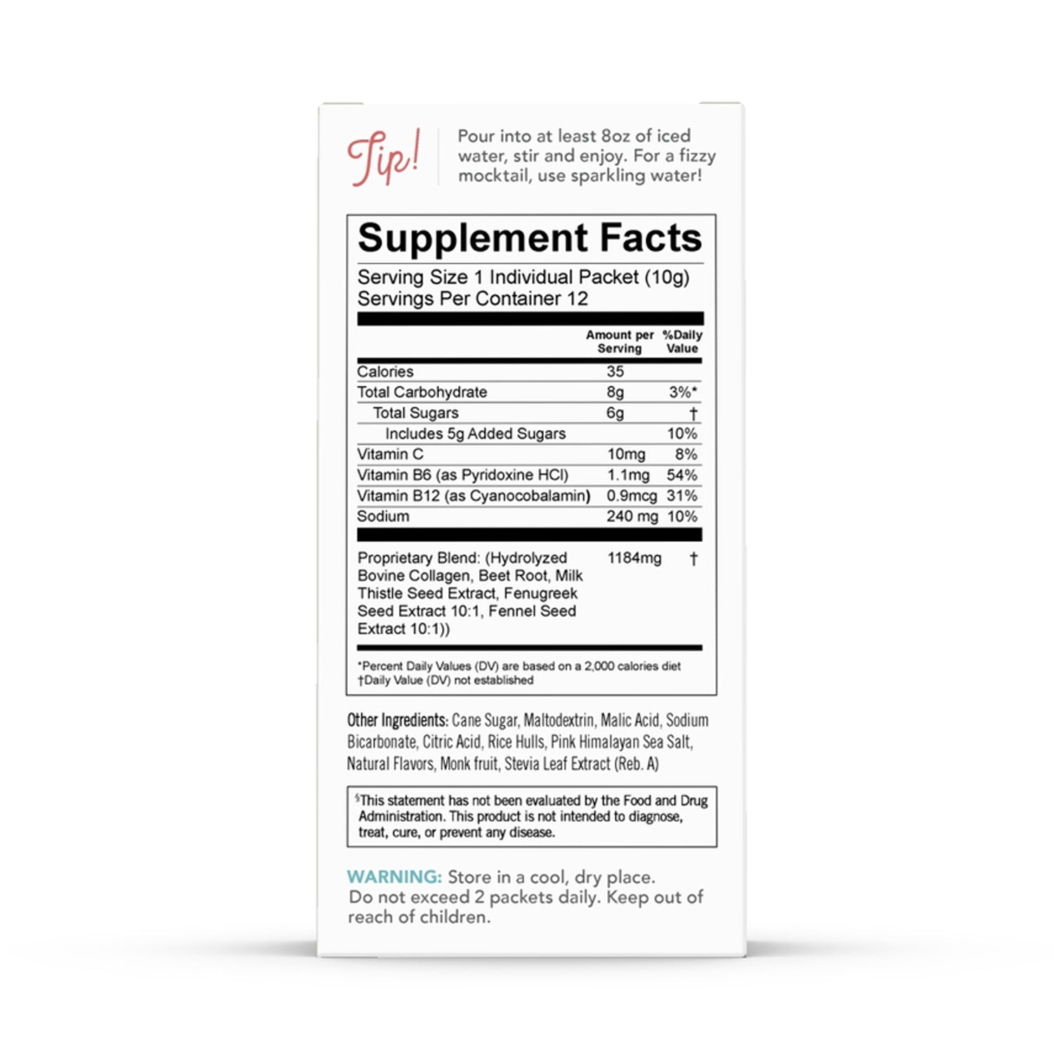 Lactation Drink Mix, Berry Lemonade, 12ct