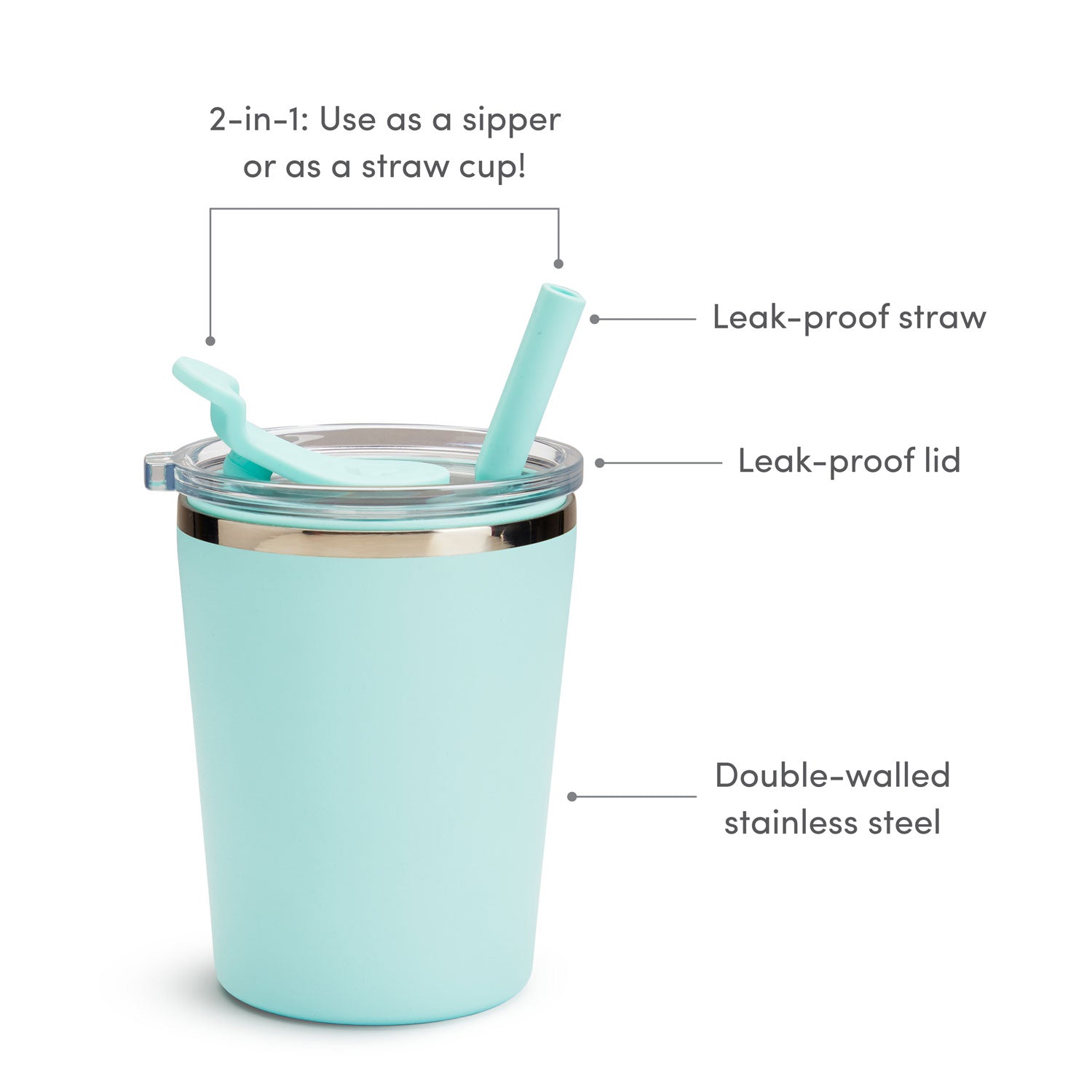 Steel My Heart™ Straw & Sipper Tumbler, 8oz