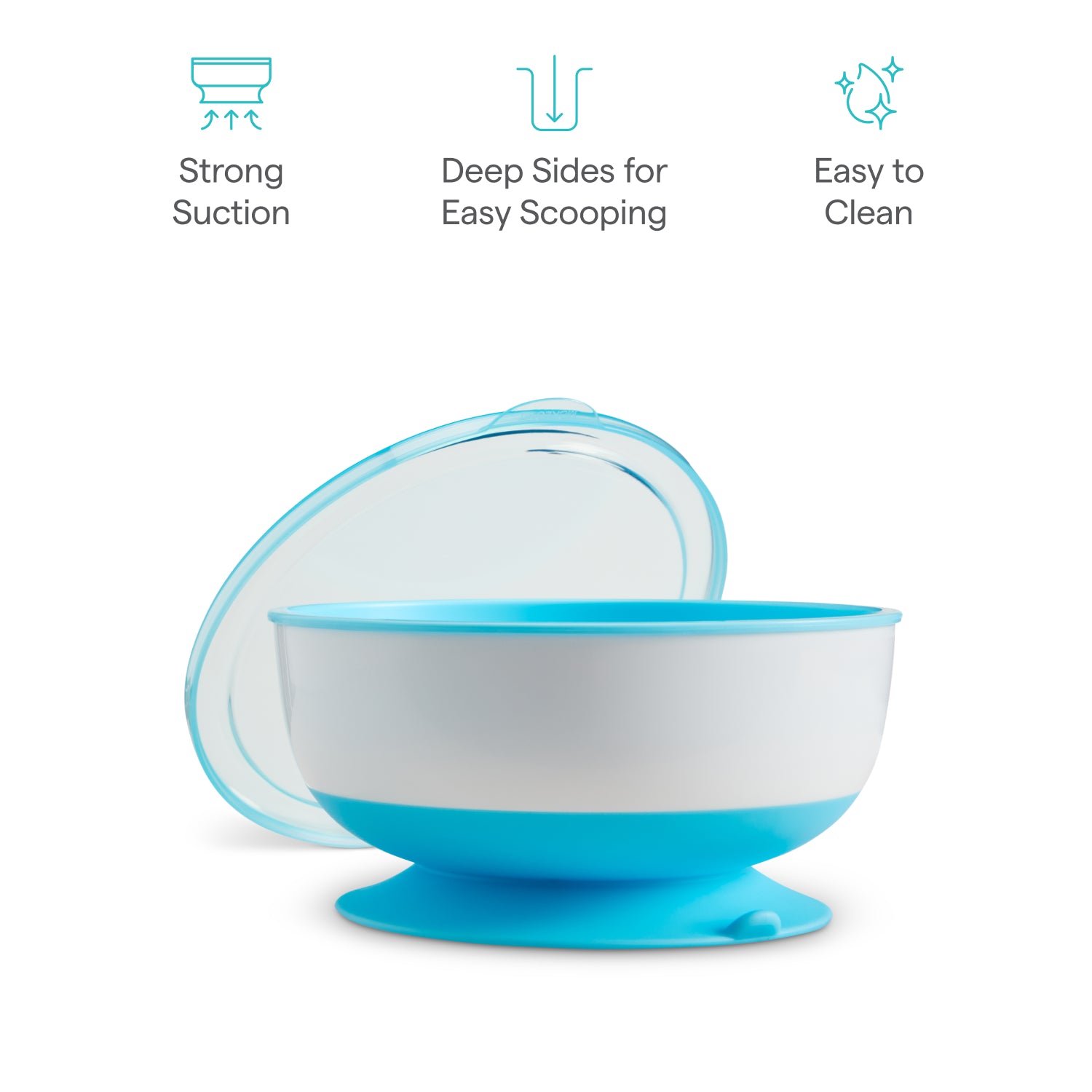 Stay Put™ Suction Bowls & Lids, 3pk