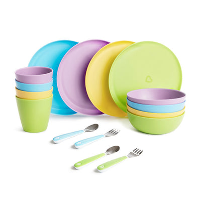 Toddler Dining Set with Splash Utensils, 16pcs