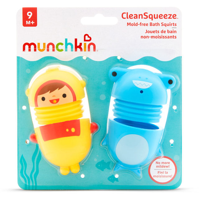 CleanSqueeze™ Mold-Free Bath Squirts, Scuba/Shark, 2pk