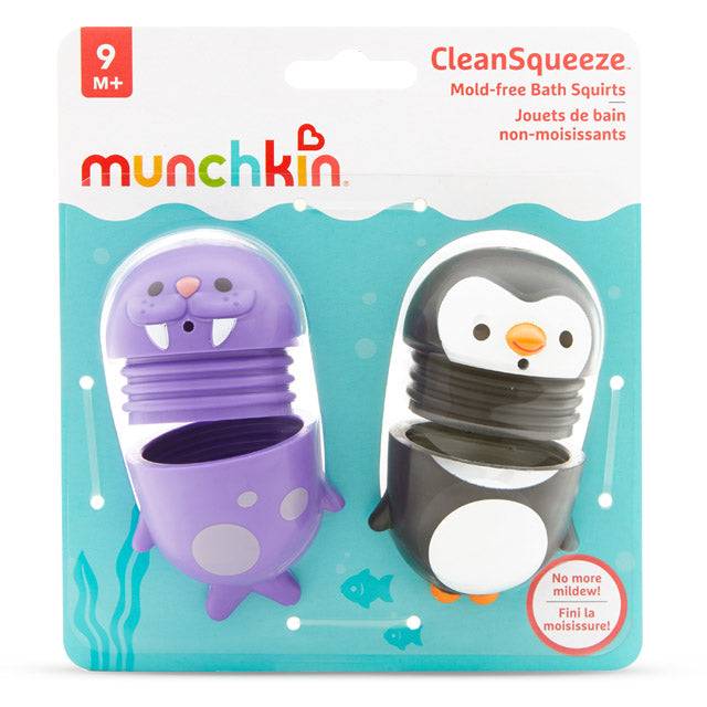 CleanSqueeze™ Mold-Free Bath Squirts, Penguin/Walrus, 2pk
