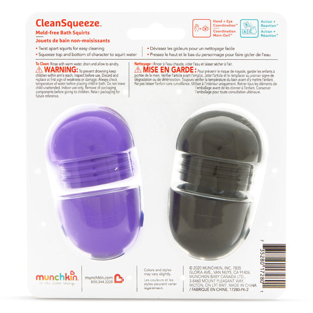 CleanSqueeze™ Mold-Free Bath Squirts, Penguin/Walrus, 2pk