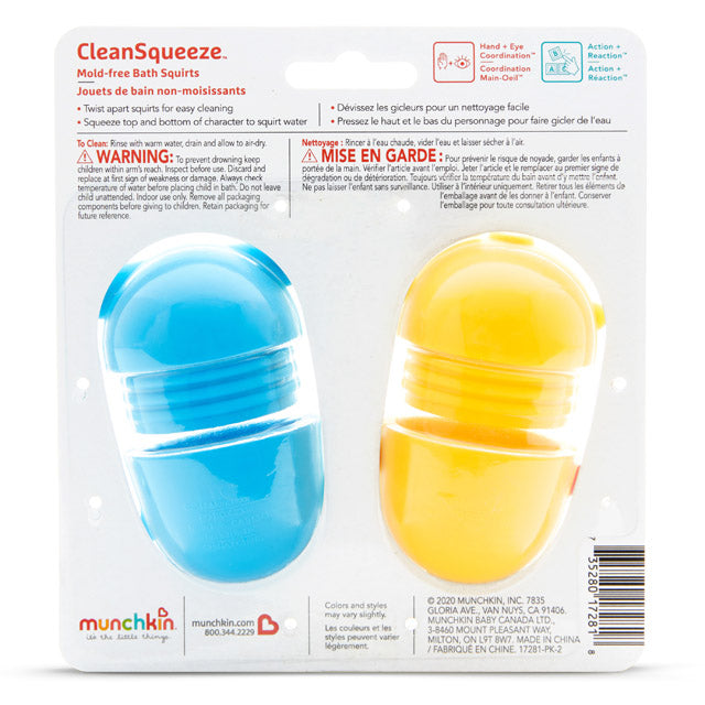 CleanSqueeze™ Mold-Free Bath Squirts, Scuba/Shark, 2pk