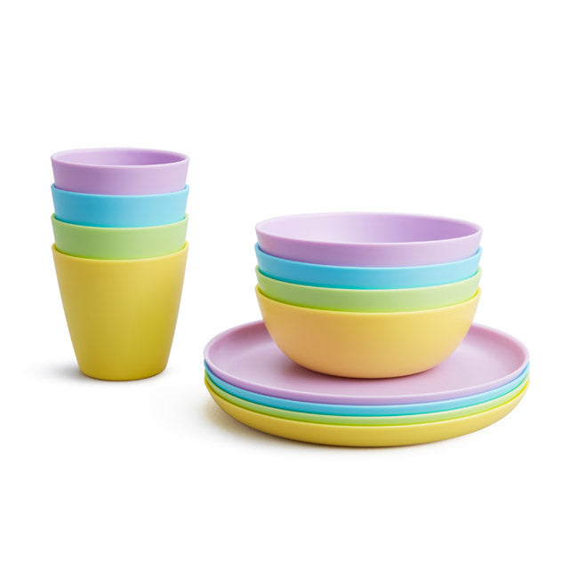 Toddler Dining Set with Splash Utensils, 16pcs