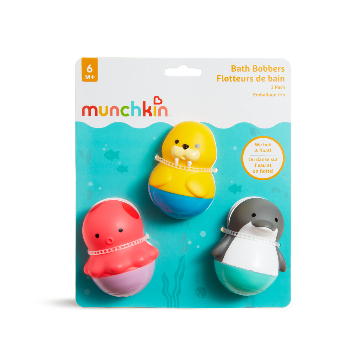 Bath Bobbers™ 3pk, Octopus, Walrus & Dolphin