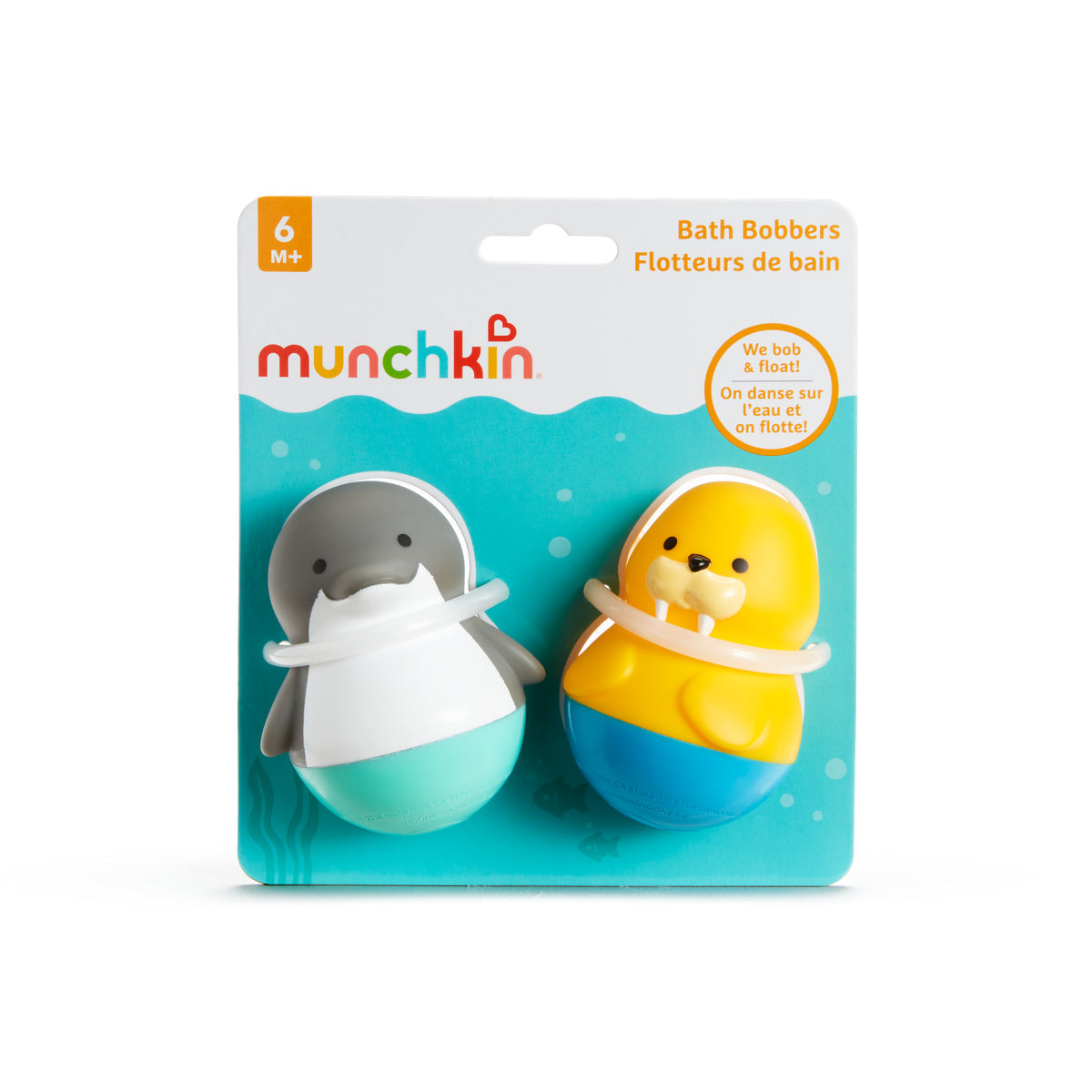 Bath Bobbers™ 2pk, Walrus & Dolphin