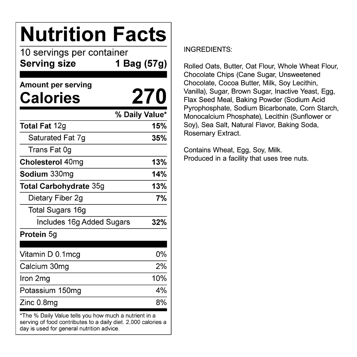 Milkmakers® Lactation Cookie Bites, Oatmeal Chocolate Chip, 10ct