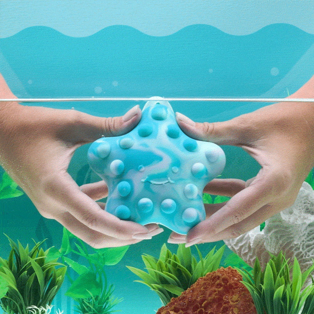 Pop Squish™ Popping Bath Toy, Starfish